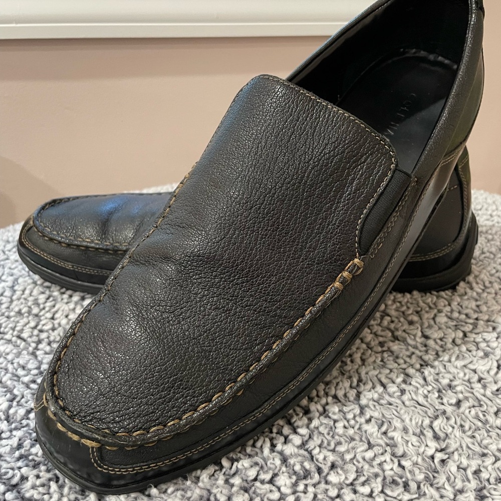 Cole Haan Black Leather Slip-On Loafers